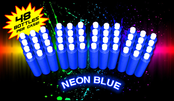 16oz Bottles - Washable Neon Blacklight Party Paint - Blue