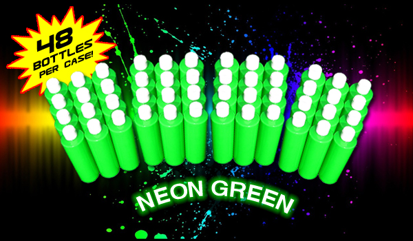 16oz Bottles - Washable Neon Blacklight Party Paint - Green