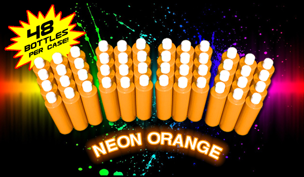 16oz Bottles - Washable Neon Blacklight Party Paint - Orange