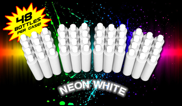 16oz Bottles - Washable Neon Blacklight Party Paint - White