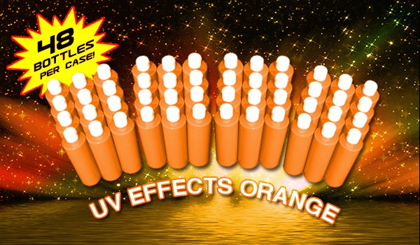 16oz Bottles - UV Effects Paint Blacklight Party/Skin Design Paint - Orange