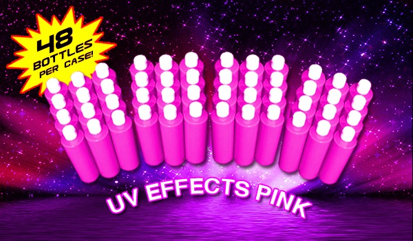 16oz Bottles - UV Effects Paint Blacklight Party/Skin Design Paint - Pink