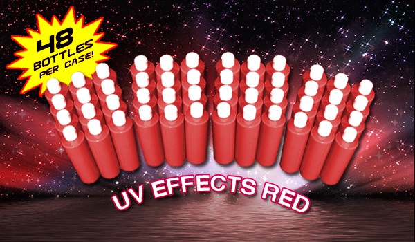 16oz Bottles - UV Effects Paint Blacklight Party/Skin Design Paint - Red