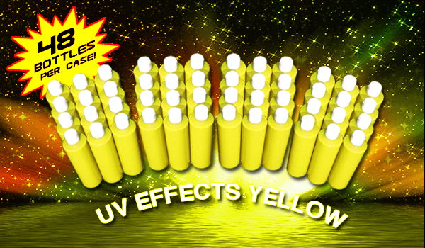 16oz Bottles - UV Effects Paint Blacklight Party/Skin Design Paint - Yellow